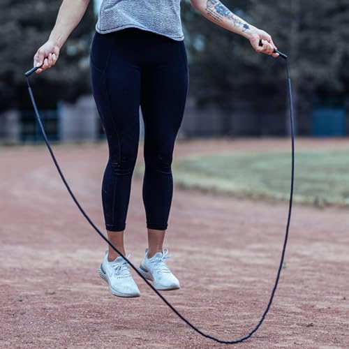 Elite Jumps - Do Hard Things 1” Beaded Jump Ropes - Strong & Durable Materials - Resize & Adjust - Fitness & Cardio Training - Improve Rhythm, Speed, Agility - Black/White by EliteSRS - Image 6