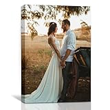 Personalized Picture Framed Canvas Prints, Custom Canvas Wall Art with Your Photos for Bedroom Wall Decor, Canvas for Painting, Home Decor Gifts Keepsakes 12x18 inch