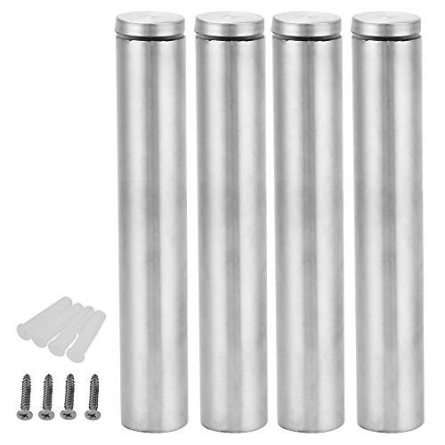 1" Glas Abstandshalter, 4 Stück Edelstahl Abstandsschrauben Nagelmädchen Clip Halter Schraube Werbung Abstandshalter(25 * 150mm) Cover