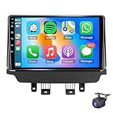 ✪【Carplay con o Sin Cable,Android Auto y Mirror Link】Esta radio es compatible con Carplay con o sin cable y Android Auto. Con la ayuda del asistente de voz inteligente, puede hacer llamadas, acceder a música, enviar y recibir mensajes, obtener indicaciones, etc., sin perder la concentración en la carretera y conduciendo con total seguridad. Mirror Link le permite proyectar la pantalla de su smartphone en la pantalla del estéreo del coche.