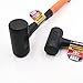 WEDO Rubber Mallet Hammer with Fiberglass Handle 16oz(1 lb), Dead Blow Hammer, Shockproof Design, 16mm Maximum Thickness Striking Surface,290mm Length