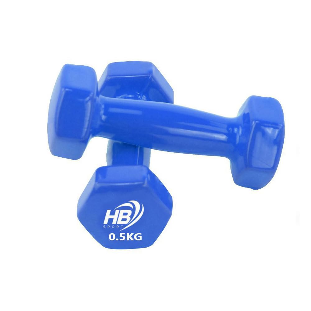 Vetrineinrete® Pesi manubri da 0.5 kg Sport 2 pz 500 gr Manubrio Peso Allenamento riabilitazione Fitness Sport Dody duling BLU
