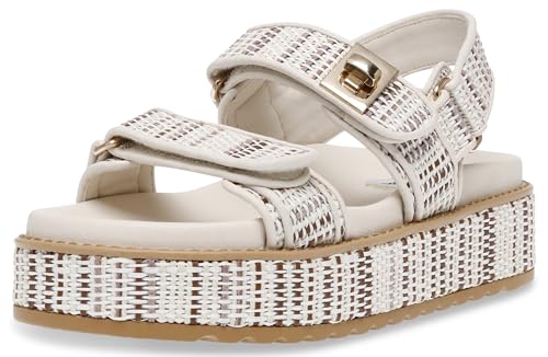 Steve Madden Women's BIGMONA Sandal, Beige Multi, 8.5