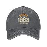 Vintage 1963 Baseball Cap for Men Adjustable Winter Hats 60th Birthday Gift Hats for Men Comfortable