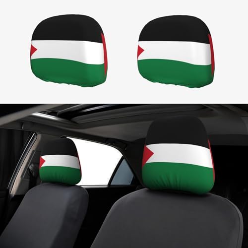 Flag of the State of Palestine Printed Elastic Headrest Covers