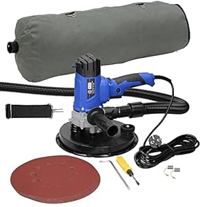 ECD Germany Droogbouwschuurmachine 1200w, Ø 210mm Schuurpapier, Toerental 3000 Rpm, Wandschuurmachine…