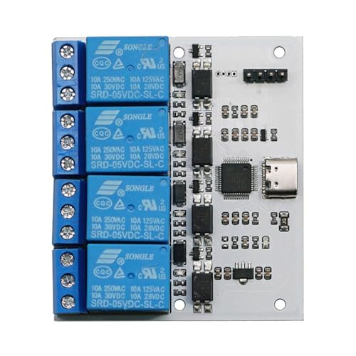 Module de relais 4 canaux USB CH340 commande série Type-C relais DSTUR-T40 - 3