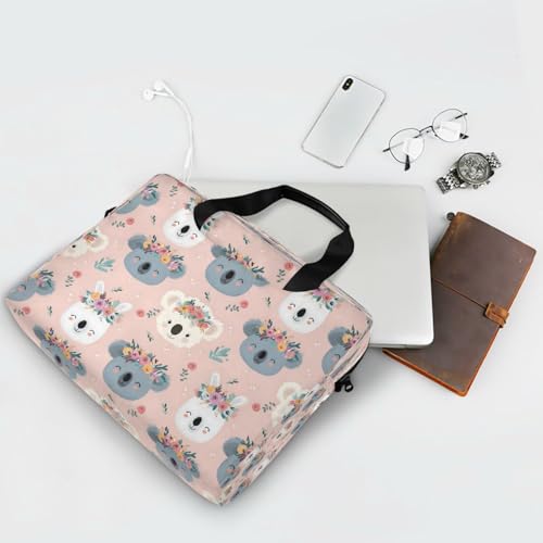 Bolso maletín para laptop con diseño de koala y conejo miniatura 7