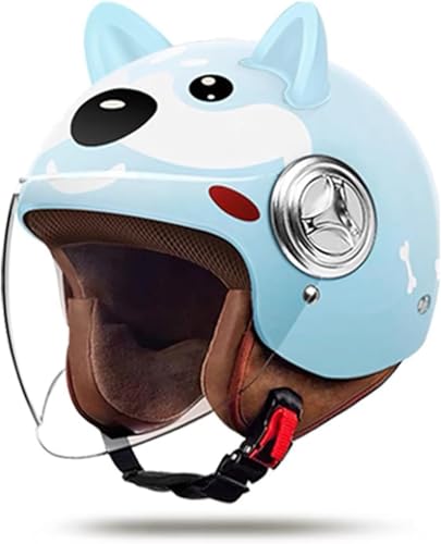 Kinder-Motorrad-Halbhelm Für Jugendliche, Jungen Und Mädchen, 6–14 Jahre Alt, Offener Fahrradhelm Für Moped, Dirtbike, Roller, Go-Kart, Fahrrad, ATV A,54-59cm