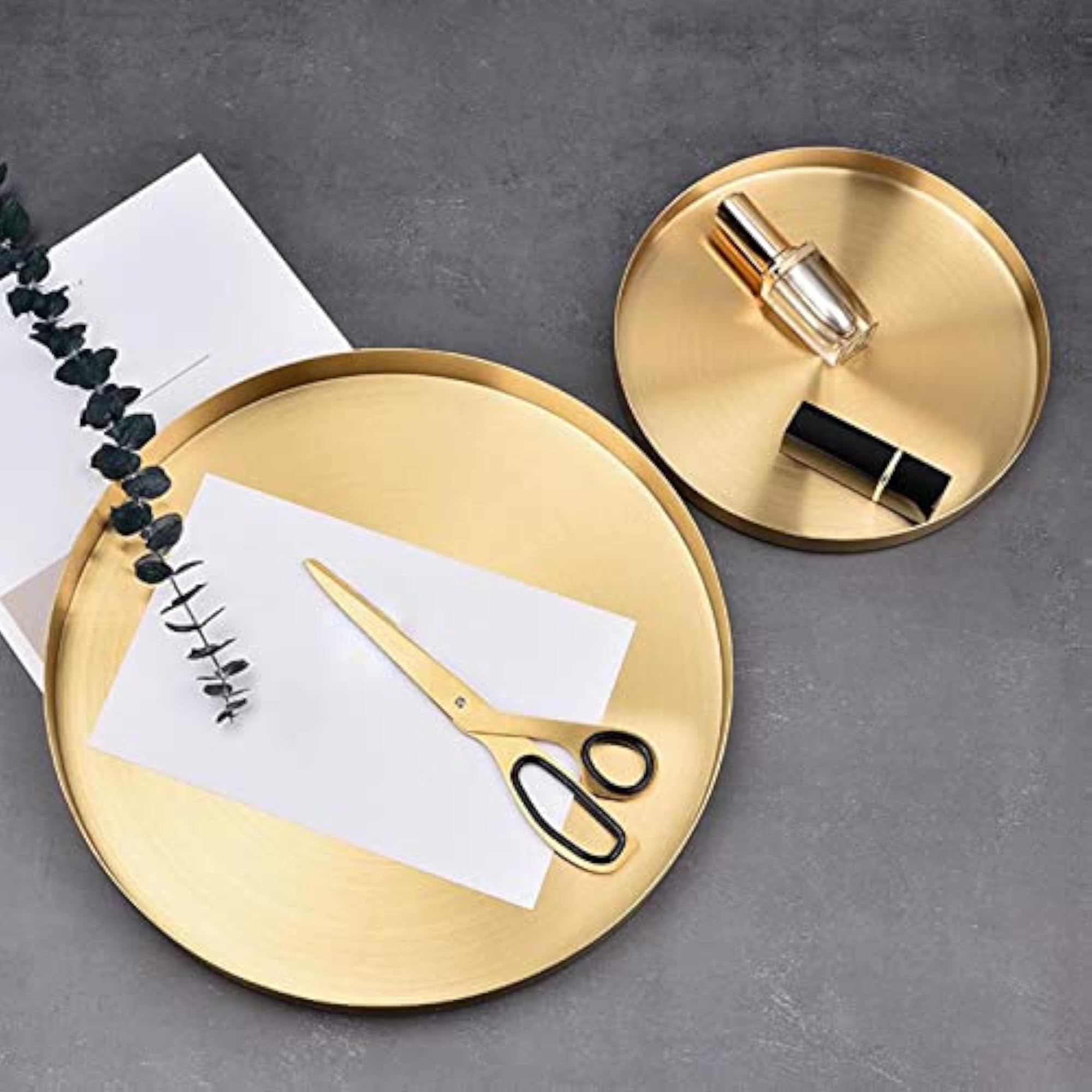 Nordic Style Round Serving Tray Jewelry Organizer