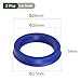 YOKIVE 2 Pcs UN Radial Shaft Seals, Industry PU Oil Seals for Hydraulic Cylinders (Blue, 20-mm ID x 26-mm OD 5-mm Width)