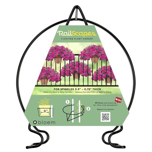 Bloem Railscapes Floating Railing Plant Clip for 1/2 - 3/4 Narrow Spindles