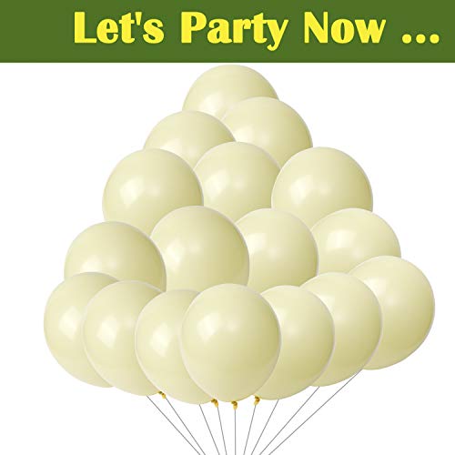 Party Ulyja Light Yellow Balloons Macaron Pastel Kids' Party 50 Pack Bulk 12 Inch Thick Biodegradable Latex Balloons Helium Quality For Birthday Engagement Baby Bridal Shower #TOP5
