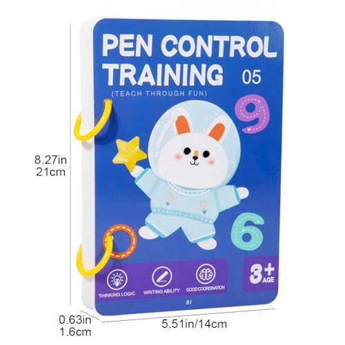 Cuaderno de práctica para niños con control de lápiz y páginas reutilizables para escritura 5