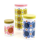 Orla Kiely 3-teiliges Aufbewahrungsset aus Blech, Atomblume