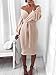 Ninimour Womens Off Shoulder Twisted Waist Tie Sexy Midi Dress M Nude