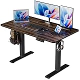 BIZUM 40x24 Inch Electric Standing Desk with Memory Presets, Quiet Motor Height Adjustable Stand Up Desk for Home Office & Gaming, Ergonomic Sit Stand Workstation，Walnut