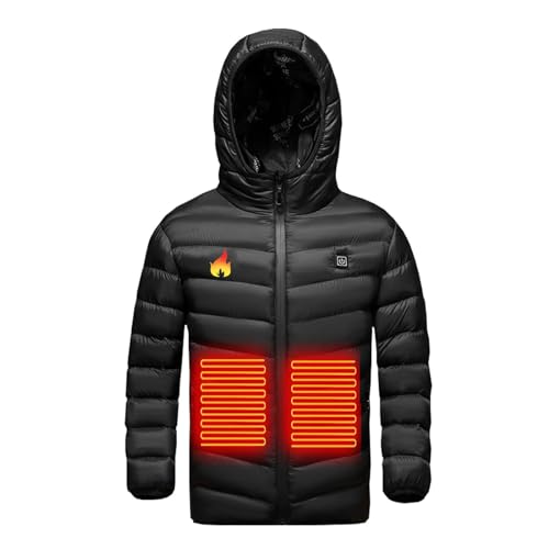 Veste Chauffant Electrique Enfants Garçons Filles Manteau Doudoune Chauffant avec