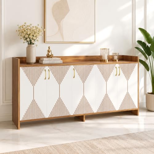 Image of Spyder Craft Skitty Standard Engineered Wood Multipurpose Modular Chest of Drawers, Wooden Drawer Storage Organizer Cabinet for Living Room Bedroom Home Furniture (White)