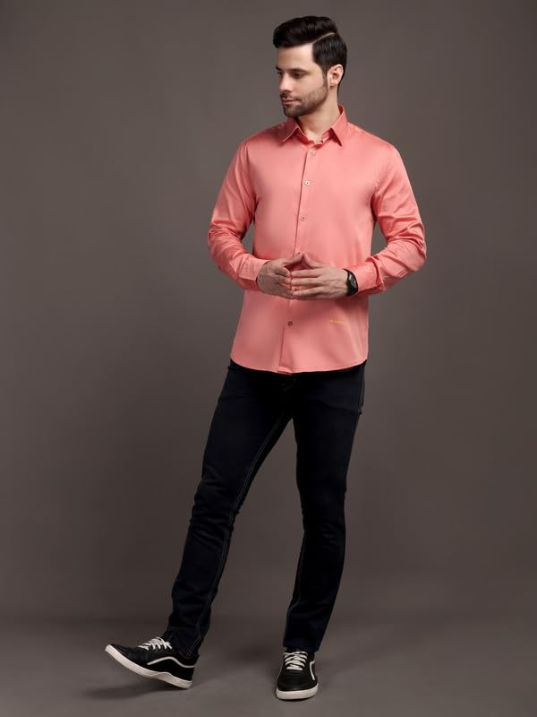 Image of The Stripp & Co Men's Full Sleeve Cotton Solid Shirt | Regular Fit Casual | Soft & Breathable Fabric | Button-Down Collared Formal,& Office Wear | Everyday Shirt | Sizes M to 2XL