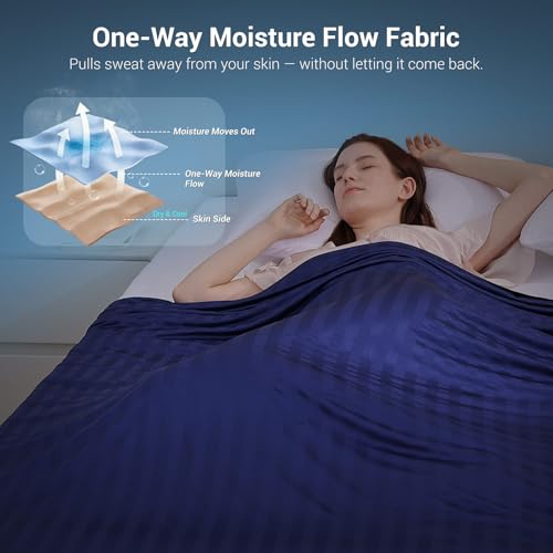 Image of Elegear Cooling Blanket for Hot Sleepers, One-Way Moisture Flow, Throw | Arc-Chill 3.0 Q-Max>0.5 Cooling Fabric with One-way Moisture Flow Helps Keep Skin Cool & Dry & Breathable, No Sticky Feeling