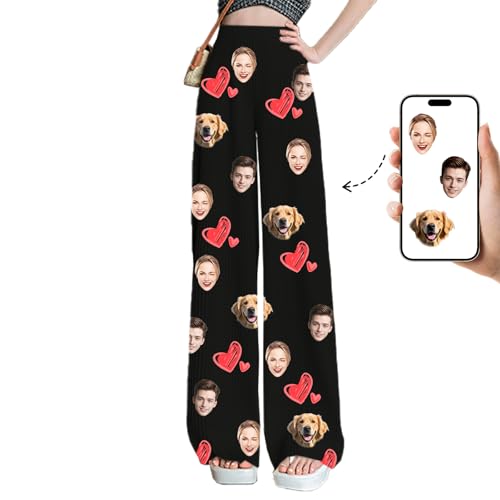 Personalized Pajama Pants For Men Women,Custom Pajama Pants With Photo Face,Funny Grad Birthday Gifts For Men Women