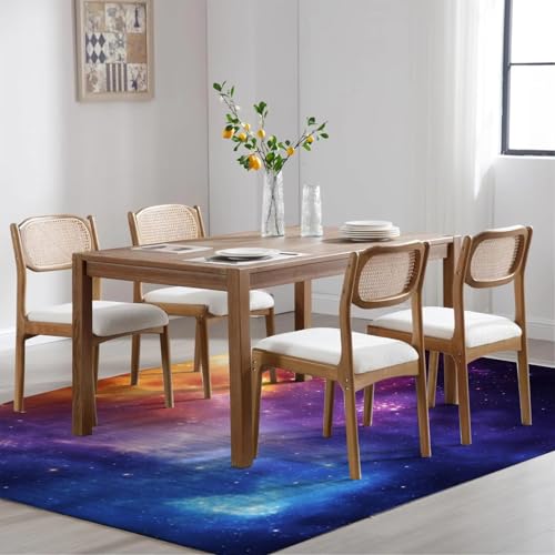Tapis de salon moderne 160x230 lavable avec motif espace nébuleuse - 4