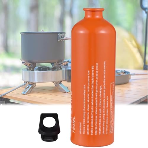 wdcfxy Aluminium Fuel Bottle 750ml - Camping Fuel Container, Leak-Proof Oil Storage Can with Durable Aluminum Construction for Outdoor Use - Thumbnail 5