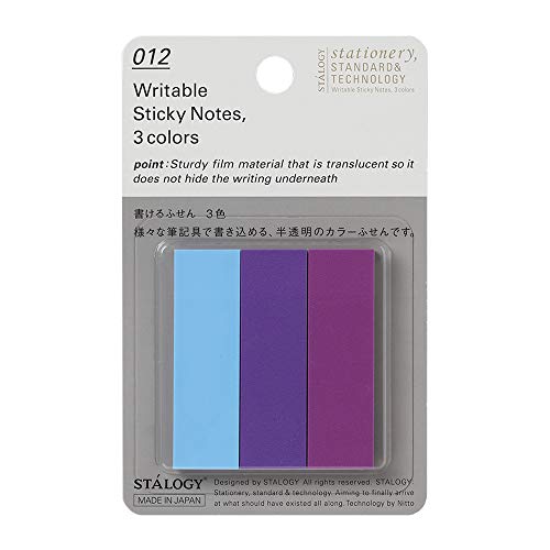 寒け　プロモ　英語foil 3枚セット Amazon.co.jp: ニトムズ STALOGY フィルム付箋 書けるふせん 3色