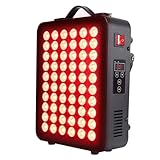 Red - Light - Therapy- Infrared Light 660nm 850nm High Power Panel Dual Chip Clinical Grade LED Device with LED Touch Screen 300W (Black)