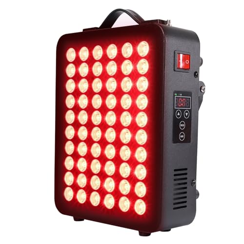 Red - Light - Therapy- Infrared Light 660nm 850nm High Power Panel Dual Chip Clinical Grade LED Device with LED Touch Screen 300W (Black)