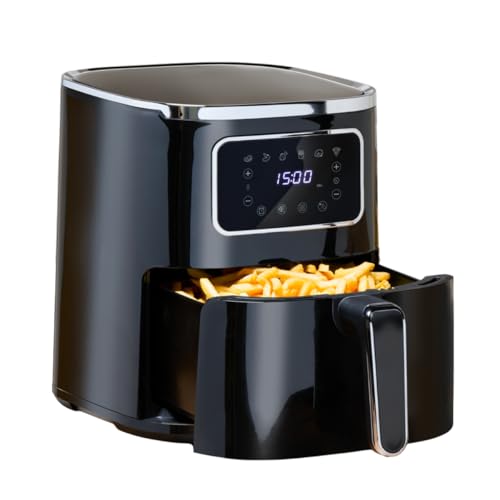 alpina Airfryer 4.5L - Heißluftfritteuse 1-4 Personen - Air Fryer mit digitalem Touchscreen - einstellbare Temperatur 80...