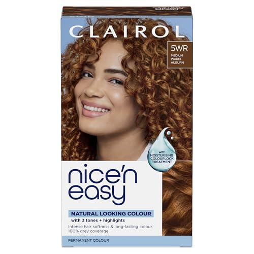 Clairol Nicen Easy Crème Natural Looking Oil Infused Permanent Hair Dye 5WR Medium Warm Auburn