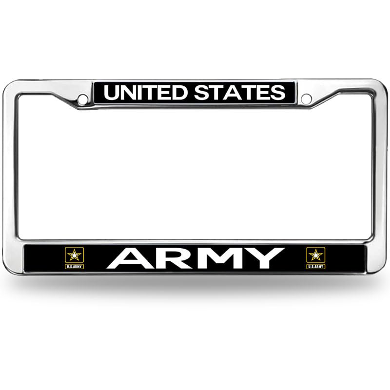 Image of United States Army License Plate Frame for Car Lovers US Veteran Superhero Custom US Army Pride Rust-Proof License Plate Frame
