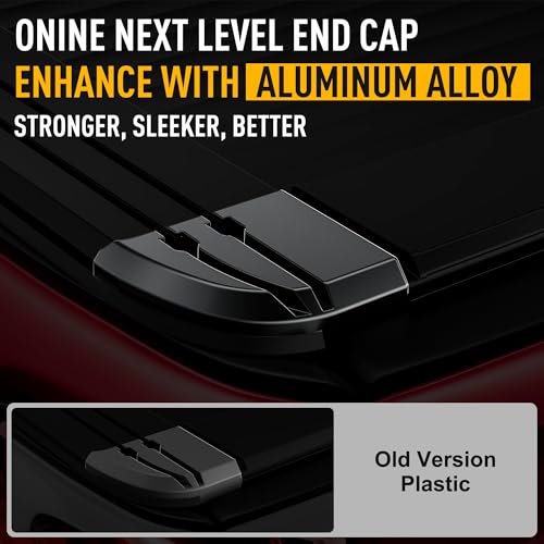 Image of ONINE Low Profile Pull-Lock-Go Retractable Tonneau Cover Custom fit 2019-2026 Chevy Silverado 1500 5.8ft Truck Bed (69.9 inch), Dual T-Slot Design Compatible for Roof Racks and Crossbars