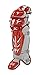 Mizuno G3 Samurai Shin Guards, 16.5-Inch, Red/Grey