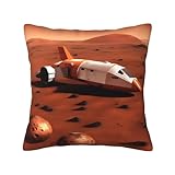 Vbcxza Funda de cojín con estampado de planeta de Marte - Funda de almohada decorativa para sofá, sofá y cama en varios tamaños