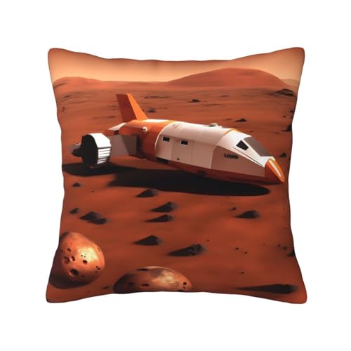Mars Planet Print Throw Pillow Cover