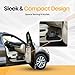Car Trash Can for Vehicles Leakproof Compact Garbage Bin w/ Stability Flap, Anti-Slip Base, Portable Trash Holder for Cars, Trucks, SUVs, Minivans Compact, Auto Container Organizer (Gray, Small)