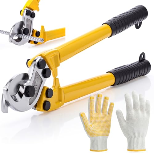 CraftyDream 14" Stainless Steel Cable Cutter & Gloves