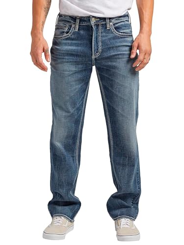 Silver Jeans Co. Men's Grayson Classic Fit Straight Leg Jeans, Dark Wash SDK312, 36W x 30L