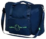 Der praktische faltbare Weekender ist perfekt für jede Reise, mit verstellbarem Schulterriemen und einem Haltegurt zur Befestigung am Koffer eignet sich der Shopper optimal für Flug- und Zugreisen.