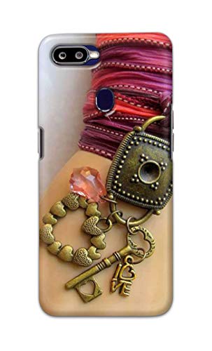 Image of Girl Hand with Keychain Hard Back Case Cover for Oppo F9 / Oppo F9 Pro /Realme 2 Pro /Realme U1, RMX1801, RMX1807 Back Cover -(J5) VNS2228