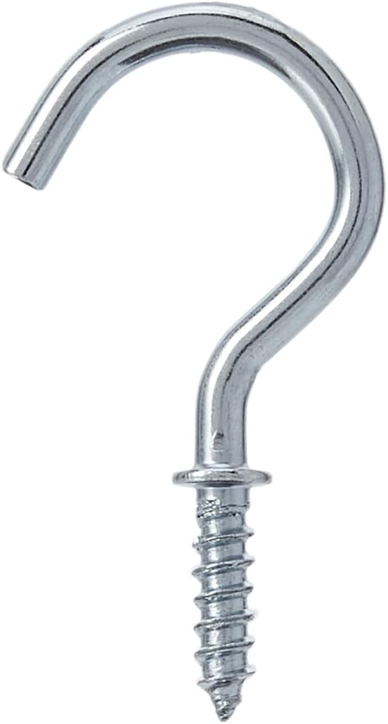 Merriway® BH01111 (20 Pcs) Chrome Plated Mug Shouldered Cup Hooks, 25 mm (1 inch) - Pack of 20 Pieces