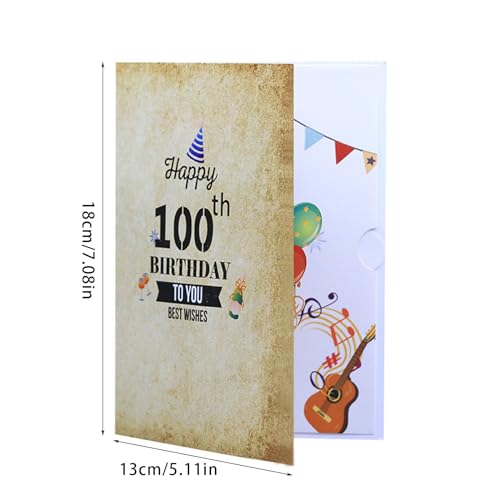 Cartão de agradecimento 3D Happy Birthday Ages Number Handwriting Blessing For Expressing Blessing G