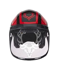 Protos Forsthelm KOX Edition mit Visier Schwarz/Rot