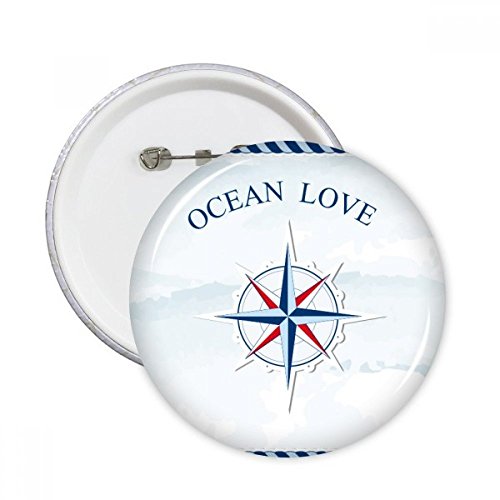 Badge boussole océan amour voile 5pcs en taille M