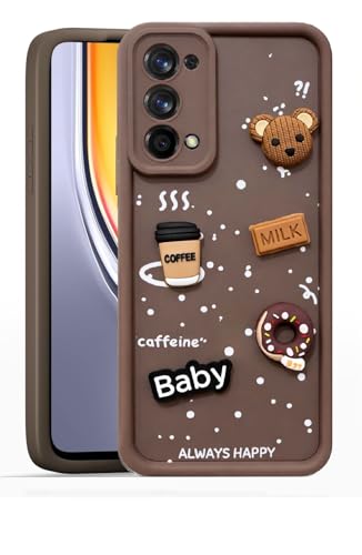 Image of Bintage Ball Bear| Donut| Milk Cake| Baby| Coffee Rubber Case Full Body & Camera Protection Back Cover Compatible for Mi Redmi 7 - Brown