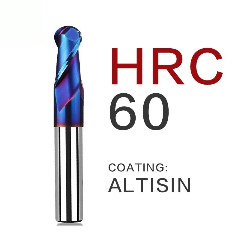 Bola de nariz CNC Herramienta de fresado de bits enrutador R0.5 6 mm 8 mm 10 mm HRC 60 2 Flauta(R4.5x10x18x75)