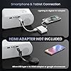 HOMPOW Projector, Native 1080P Full HD Bluetooth Projector with Speaker, 9500 Lumens Outdoor Portable Movie Mini Projector Compatible with Laptop, Smartphone, TV Stick, Xbox, PS5